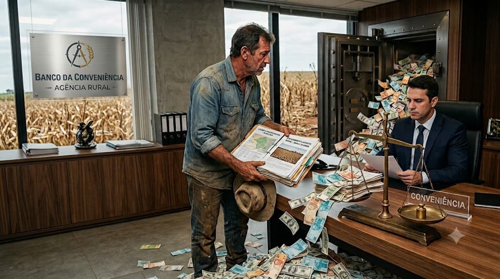 O agricultor perdeu a safra? Que pena. Agora falta saber o que é "conveniente" para o banco